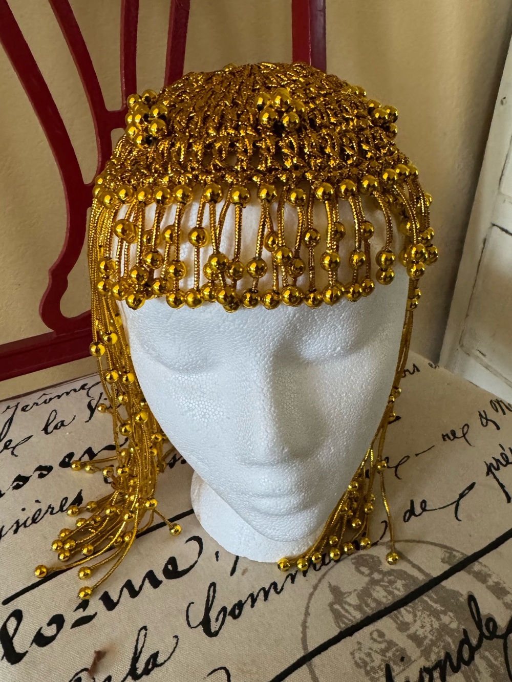 Adult Cleopatra Gold Bead Headpiece